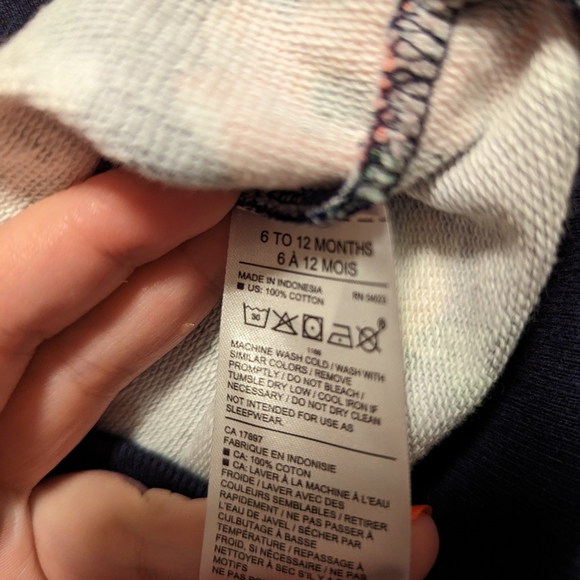 3 For $24 Janie and Jack Navy Floral sweater - Picture 4 of 4